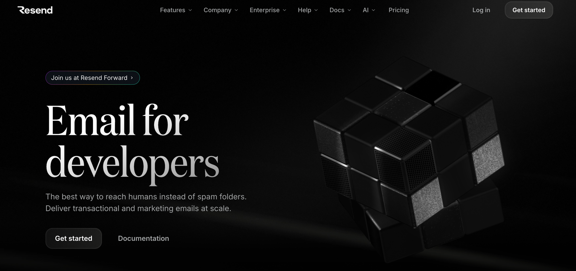 Resend Homepage