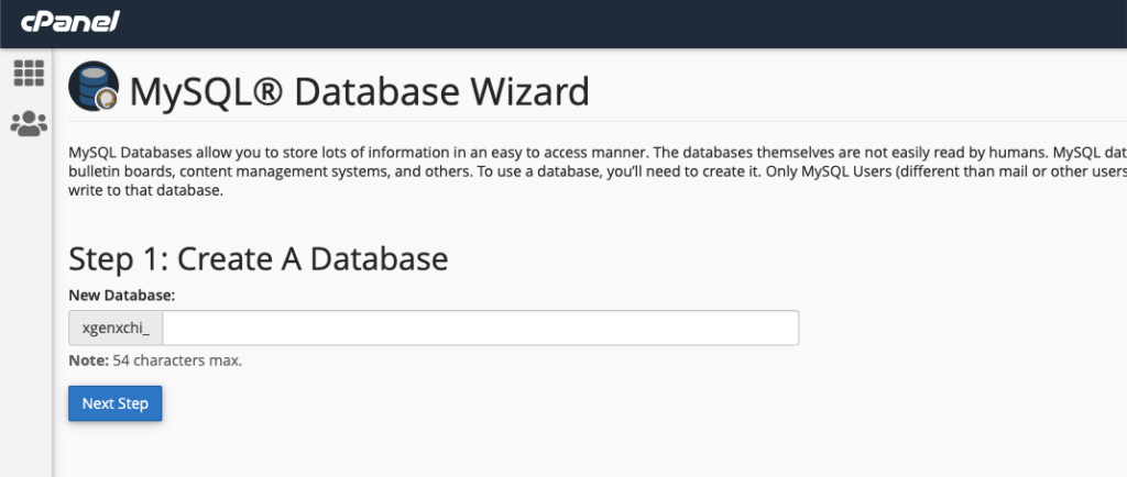 Create a database